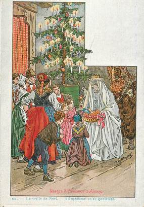 CPA  ILLUSTRATEUR P. KAUFFMANN "la veille de Noël" / ALSACE