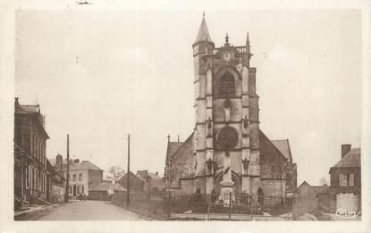 CPA FRANCE 80 "Crécy en Ponthieu, L'église et le monument aux morts"