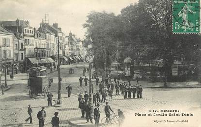 CPA FRANCE 80 " Amiens, Place et Jardin St Denis"