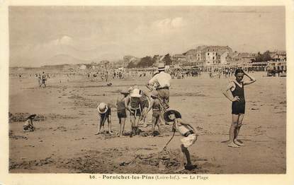 CPA FRANCE 44 " Pornichet Les Pins, La plage"