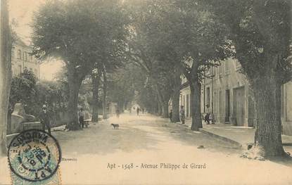 CPA FRANCE 84 "Apt, Avenue Philippe de Girard"