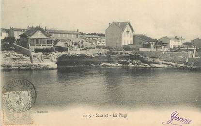 CPA  FRANCE 13 "Sausset, la plage"