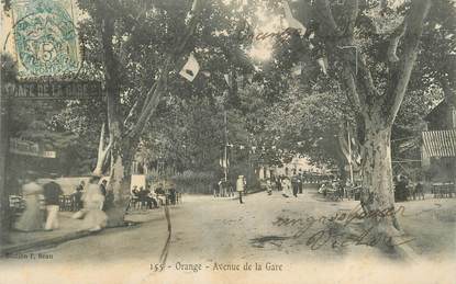 CPA FRANCE 84 " Orange, Avenue de la gare"