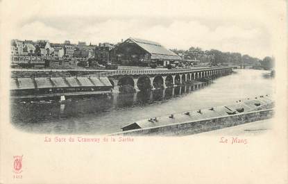 CPA FRANCE 72 " Le Mans, La gare du tramway de la Sarthe"