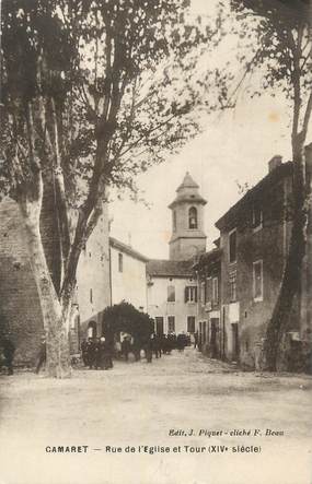 CPA FRANCE 84 " Camaret, Rue de l'église et Tour"