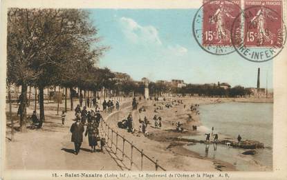 CPA FRANCE 44 " St Nazaire, Le Boulevard de l'Océan et la plage"