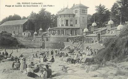 CPA FRANCE 44 " Pornic, Plage et Casino de Gourmalon"