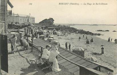 CPA FRANCE 29 " Roscoff, La plage de Roc'h - Kroum"