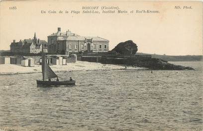 CPA FRANCE 29 " Roscoff, Un coin de la plage St Luc, Institut Marin et Roc'h-Kroum"