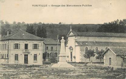 CPA FRANCE 38 "Viriville, Groupe des monuments publics"