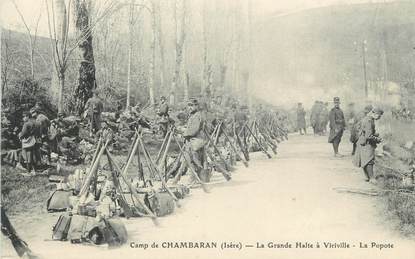 CPA FRANCE 38 "Viriville, Camp de Chambaran la Grande Halte"