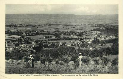 CPA FRANCE 38 " St Siméon de Bressieux, Vue panoramique sur la plaine de la Bièvre"