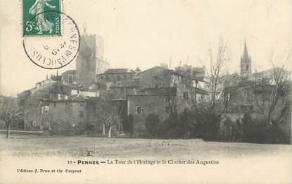 CPA FRANCE 84 " Pernes, La tour de l'Horloge et le Clocher des Augustins"
