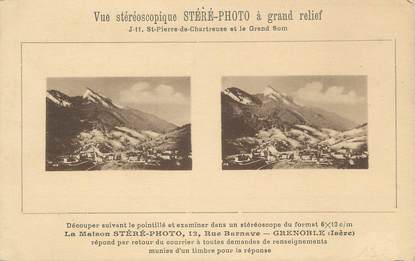 CPA FRANCE 38 " St Pierre de Chartreuse, Le Grand Som" / STEREO