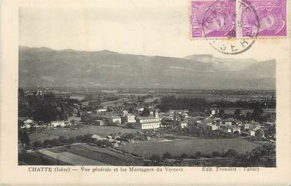 CPA FRANCE 38 " Chatte, Vue générale et les montagnes du Vercors"