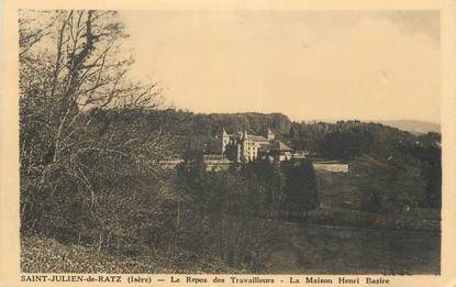 CPA FRANCE 38 " St Julien de Ratz, Le Repos des Travailleurs, La Maison Henri Bazire"