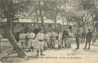 CPA FRANCE 13 "Le Camp de Carpiagne, Section de Mitrailleuse"