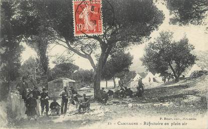 CPA FRANCE 13 "Le Camp de Carpiagne, Le réfectoire en plein air"