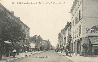 CPA FRANCE 69 " Villefranche sur Saône, Entrée par la Route de Belleville"
