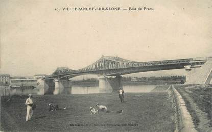 CPA FRANCE 69 " Villefranche sur Saône, Pont de Frans"