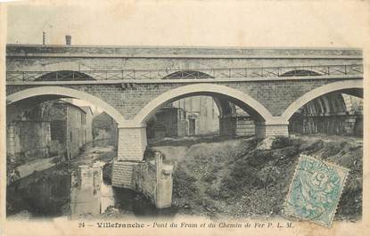 CPA FRANCE 69 " Villefranche sur Saône, Pont du Fram et du chemin de fer PLM"