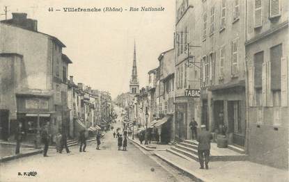 CPA FRANCE 69 " Villefranche sur Saône, Rue Nationale"