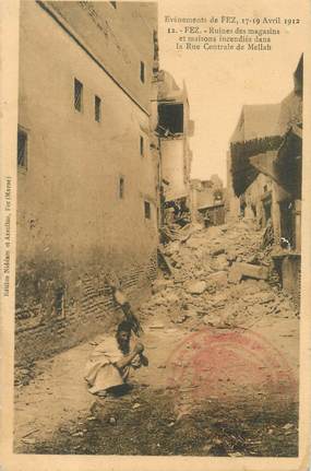 CPA MAROC "Fez, 1912, ruines"