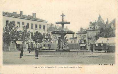CPA FRANCE 69 " Villefranche sur Saône, La Place du Château d'Eau"