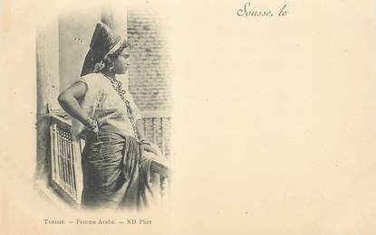 CPA TUNISIE "Sousse, femme"