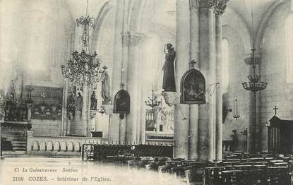 CPA FRANCE 17 " Cozes, Intérieur de l'église"