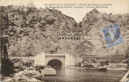 CPA FRANCE 13 " Marseille, L'estaque, entrée du canal souterrain de Marseille au Rhône"