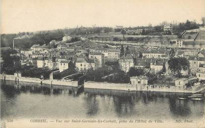 CPA FRANCE 91 " Corbeil, Vue sur St Germain les Corbeil prise de l'Hôtel de Ville"