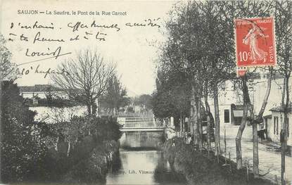 CPA FRANCE 17 " Saujon, La Seudre, le pont de la Rue Carnot"