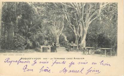 CPA FRANCE 13 " Roquefavour, La terrasse chez Arquier"