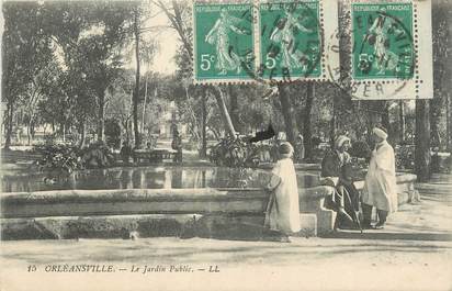 CPA ALGERIE " Orléansville, Le jardin public"