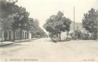 CPA ALGERIE " Affreville, Rue d'Orléansville"