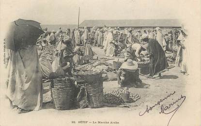 CPA ALGERIE " Sétif, Le marché Arabe"