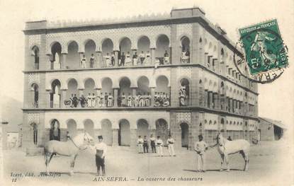 CPA ALGERIE " Ain Sefra, La caserne des Châsseurs"