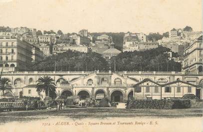 CPA ALGERIE " Alger, Quais, Square Bresson et Tournants Rovigo"