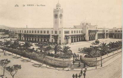 CPA ALGERIE " Oran, La gare"