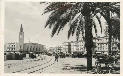 CPSM ALGERIE "Bône, La Place de la Gare"