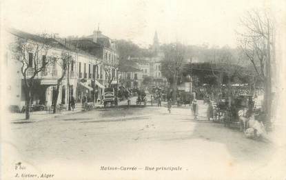 CPA ALGERIE "Maison Carrée, Rue principale" / GEISER