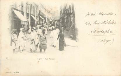 CPA ALGERIE "Alger, Rue Randon" / GEISER