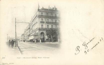 CPA ALGERIE "Alger, Boulevard Carnot, Hôtel d'Europe" / GEISER
