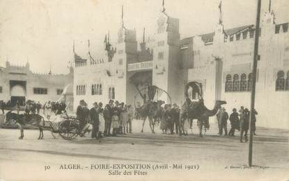 CPA ALGERIE "Alger, La salle des fêtes de la foire exposition de 1921" / GEISER