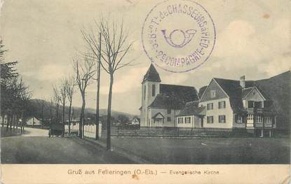 CPA FRANCE 68 "Gruss aus Fellering", Eglise évangélique"
