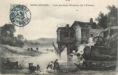 CPA FRANCE 89 " Sens, Les Anciens Moulins de l'Yonne"