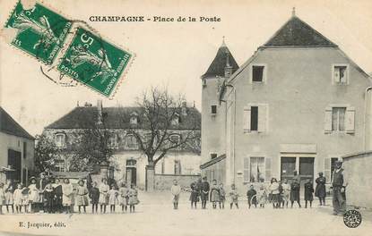 CPA FRANCE 95 "Champagne, Place de la Poste"