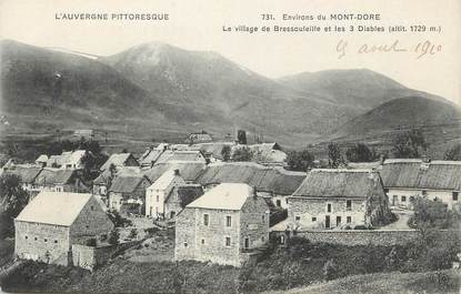 CPA FRANCE 63 " Environs de Mont Doré, le village de Bressouleille et les 3 Diables"