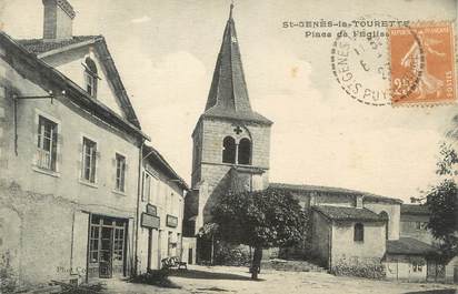 CPA FRANCE 63 " St Genès la Tourette, Place de l'église"